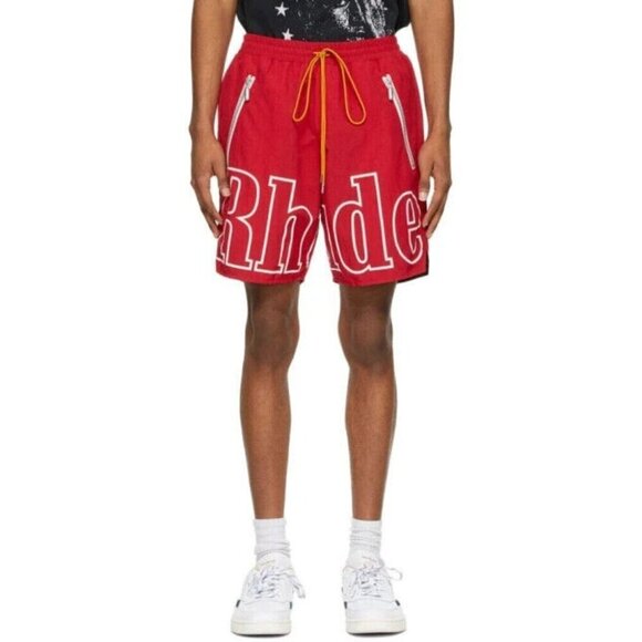 RH Logo Shorts by Rhude Size XS Mens Red NWOT - Picture 1 of 12